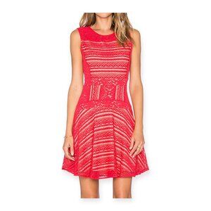 BCBGMAXAZRIA Jalina Red Lace Dress, Size S